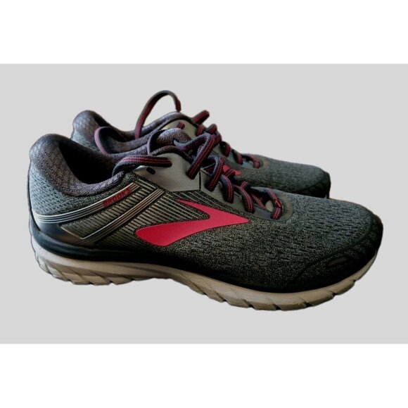 Brooks Shoes - Brooks  Adrenaline GTS 18 Gray Pink Lace Up  Running Shoes Sneakers Size 10B